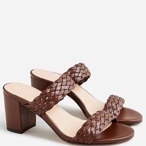 New In box. J. Crew Lucie braided-strap sandals in Italian leather